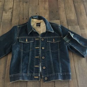 GAP Kids Denim Jean Jacket Classic Button Front Size L (10)